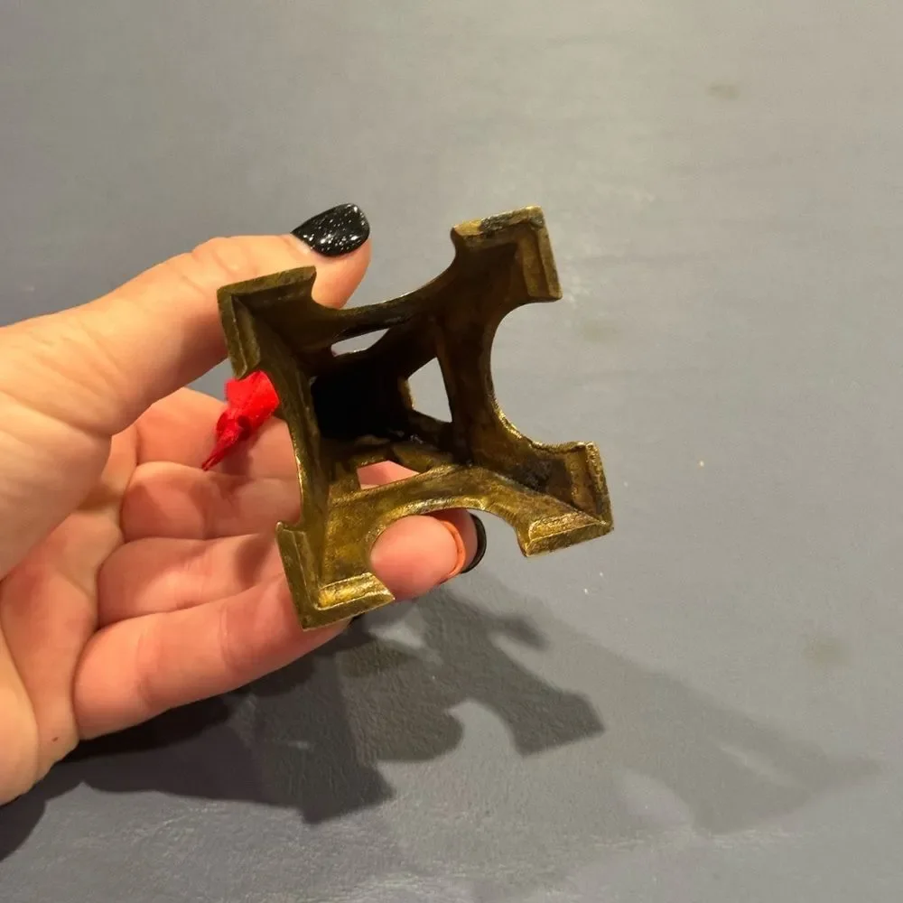 VTG Restoration Hardware Solid Brass Eiffel Tower Christmas Ornament Paris